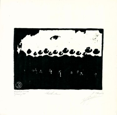 community and opinion Printmaking titled "community and opini…" by Ivan Kelarev (Art Grad Gallery), Original Art, Linocuts