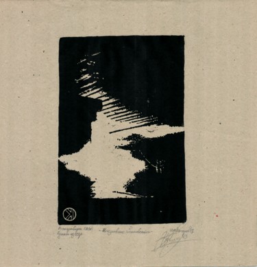 Prenten & gravures getiteld "Disappearance of fo…" door Ivan Kelarev, Origineel Kunstwerk, Linosnede