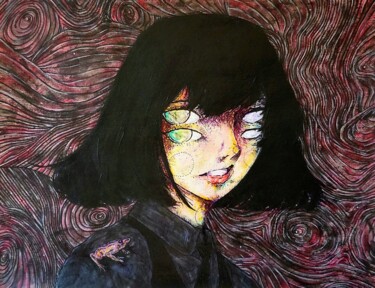 Malerei mit dem Titel "~Distorted Vision~" von Artketyp, Original-Kunstwerk, Acryl