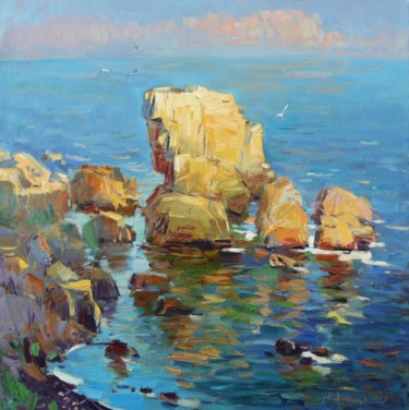 Картина под названием "Камни в море" - Igor Khilko, Подлинное произведение искусства, Масло