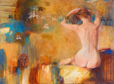 Peinture intitulée "Первопричина" par Igor Khilko, Œuvre d'art originale, Huile