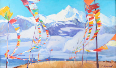 Картина под названием "Гималайские истории" - Igor Khilko, Подлинное произведение искусства, Масло