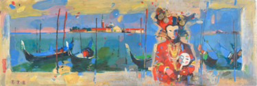 Картина под названием "венецианский карнав…" - Igor Khilko, Подлинное произведение искусства, Акрил
