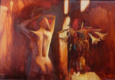 Painting titled "жара" by Igor Khilko, Original Artwork, Oil