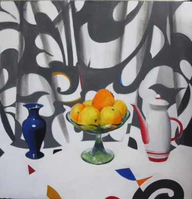 Painting titled "натюрморт з фруктами" by Igor Khilko, Original Artwork, Acrylic