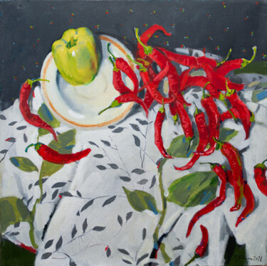 Картина под названием "Перцы" - Igor Khilko, Подлинное произведение искусства, Акрил