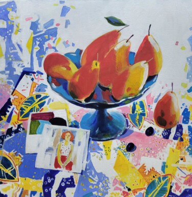 Peinture intitulée "Натюрморт с грушами" par Igor Khilko, Œuvre d'art originale, Acrylique Monté sur Châssis en bois