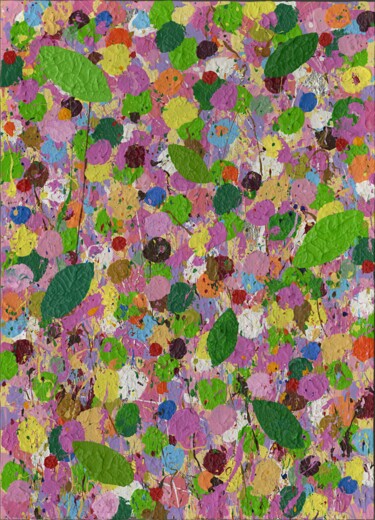 제목이 "Spring Pink Blink"인 미술작품 Artkmst로, 원작, 아크릴 나무 들것 프레임에 장착됨