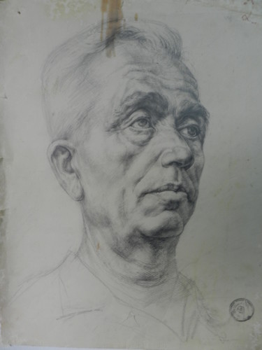 Drawing titled "The men" by Artan Kola, Original Artwork, Pencil