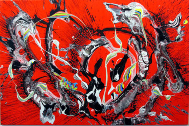 Schilderij getiteld "REDEMPTION" door F.Paul Artkwake, Origineel Kunstwerk, Acryl