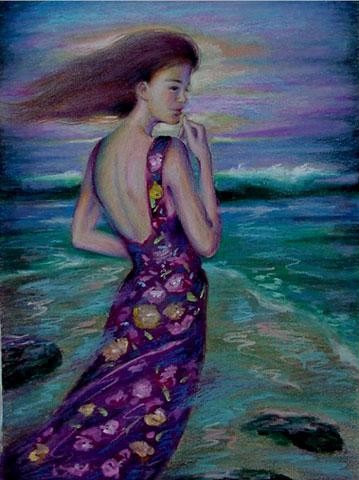 Painting titled "Seawind" by Ted Luna, Original Artwork, Oil