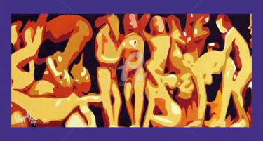 "SEX AND SPIRITUALITY" başlıklı Tablo Ragunath Venkatraman tarafından, Orijinal sanat, Petrol