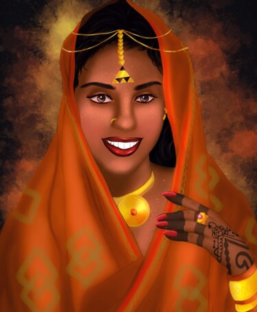 Digital Arts titled "Queen of Sheba 2" by Artlas Draws, Original Artwork, 2D Digital Work