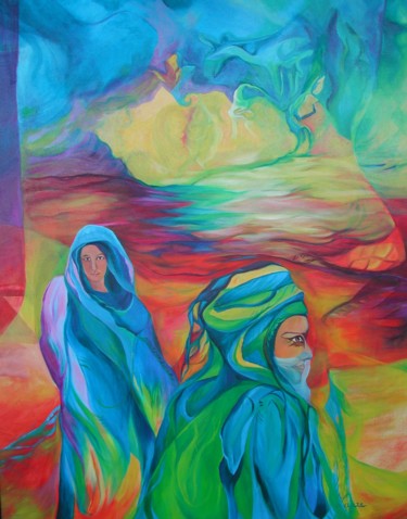 Peinture intitulée "la-traversee-du-des…" par Laure Toral, Œuvre d'art originale, Huile