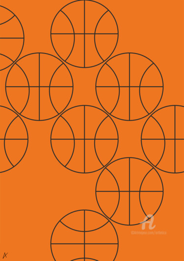 Arts numériques intitulée "basketball 1 (licen…" par Artletico, Œuvre d'art originale, Travail numérique 2D