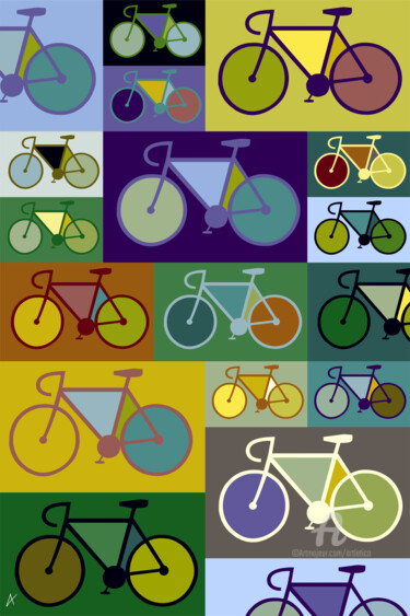 Digital Arts titled "bikes 1 (licenses a…" by Artletico, Original Artwork, 2D Digital Work