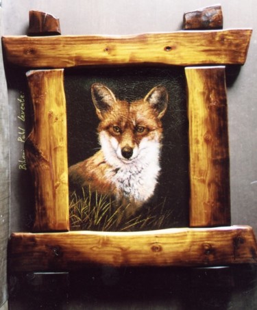 Painting titled "Róka koma, Mr. Fox" by Levente Bihari, Original Artwork