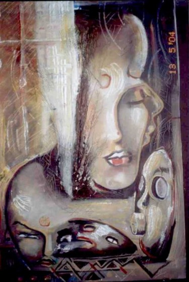 Peinture intitulée "double face" par Art'Lexis, Œuvre d'art originale, Huile