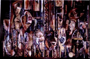 Peinture intitulée "Les cris de la foret" par Art'Lexis, Œuvre d'art originale, Autre