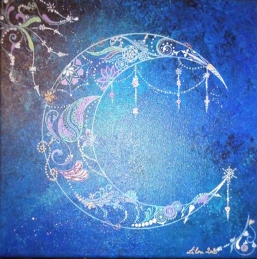 Painting titled "Lune de Miel #artis…" by Art'Liloured, Original Artwork, Acrylic