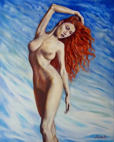 Painting titled "In The Clouds" by Ludwik, Original Artwork, Oil