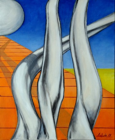 Painting titled "Three Graces" by Ludwik, Original Artwork, Oil