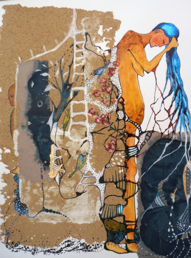Dessin intitulée "Gaïa" par M. C. Valentine, Œuvre d'art originale, Autre