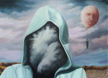 Peinture intitulée "Quand vient le mome…" par Maky, Œuvre d'art originale, Huile