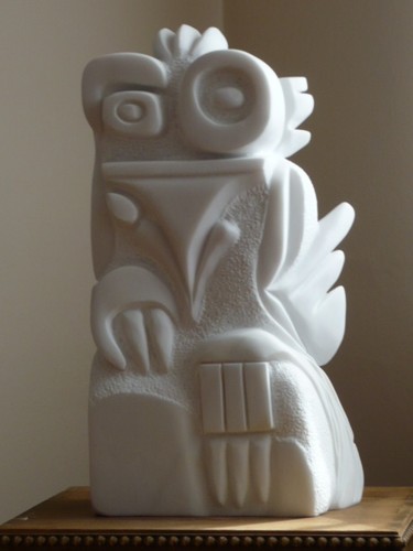 Sculpture intitulée "L'Oiseau Rare" par Manou, Œuvre d'art originale, Pierre