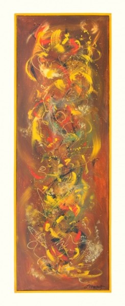 Peinture intitulée "Envolées automnales" par Lili Chan, Œuvre d'art originale, Huile