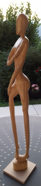Sculpture intitulée "Martha fait son hip…" par Max Bernard, Œuvre d'art originale, Bois