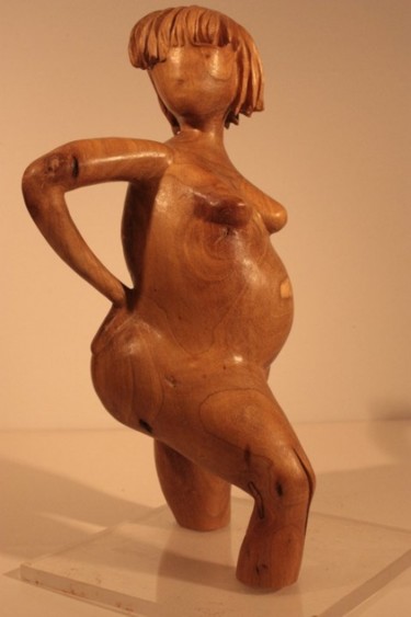 Sculpture intitulée "Rachelle - le modèle" par Max Bernard, Œuvre d'art originale, Bois