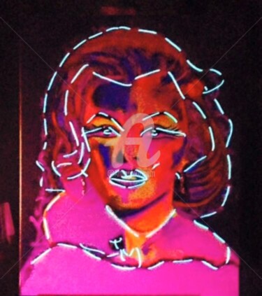 Peinture intitulée "MARYLINE LED" par Martine Jung, Œuvre d'art originale, Acrylique