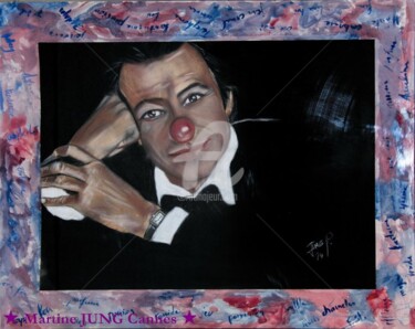 Painting titled "MICHEL LEEB" by Martine Jung, Original Artwork, Pastel