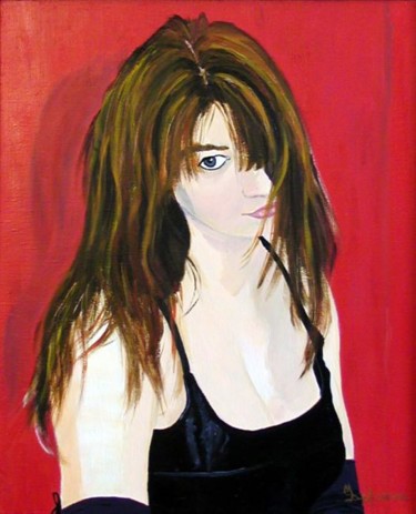 Painting titled "Doudou" by Michèle Defrenne, Original Artwork, Oil