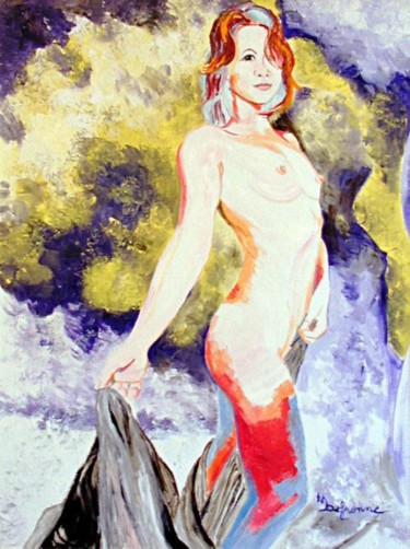 Painting titled "Peau d'Anne'" by Michèle Defrenne, Original Artwork, Oil
