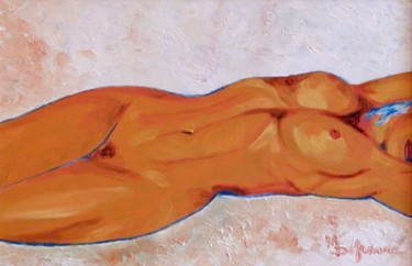 Painting titled "Titia" by Michèle Defrenne, Original Artwork, Oil