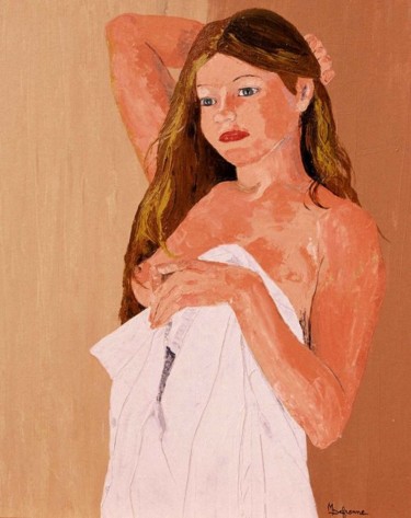 Painting titled "Jadis" by Michèle Defrenne, Original Artwork, Oil