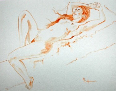 Painting titled "Relaxe" by Michèle Defrenne, Original Artwork, Oil