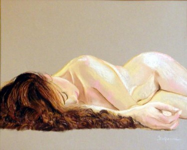 Painting titled "Diane" by Michèle Defrenne, Original Artwork, Oil