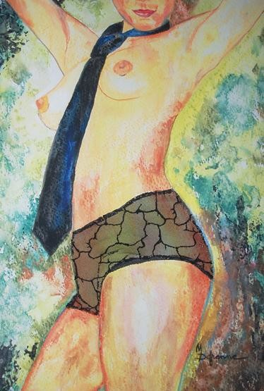 Painting titled "Simplement" by Michèle Defrenne, Original Artwork, Oil