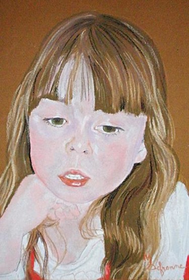 Painting titled "Estelle" by Michèle Defrenne, Original Artwork, Oil