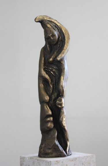 Sculptuur getiteld "Conte de la nuit" door Mia Gardel, Origineel Kunstwerk, Terra cotta