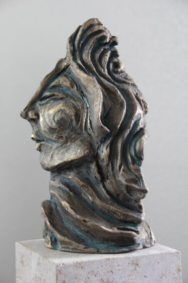 Sculptuur getiteld "La vague" door Mia Gardel, Origineel Kunstwerk, Terra cotta
