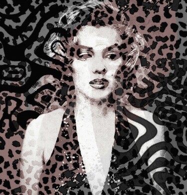 Digital Arts titled "Serie Monroe" by Art Moé, Original Artwork, 2D Digital Work Mounted on Aluminium