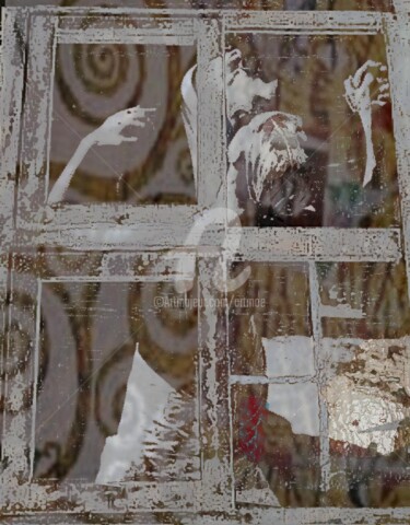 Digital Arts titled "dance window" by Art Moé, Original Artwork, 2D Digital Work Mounted on Aluminium