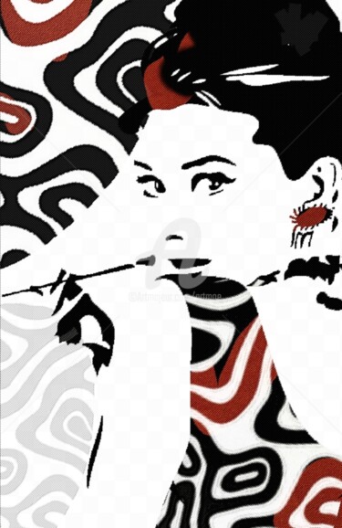 Digital Arts titled "Audrey" by Art Moé, Original Artwork, Digital Collage