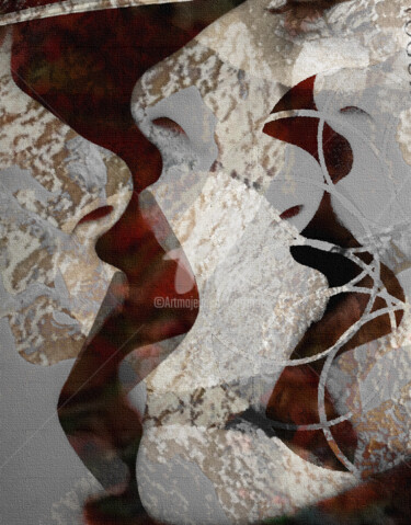 Digital Arts titled "Double Kiss" by Art Moé, Original Artwork, 2D Digital Work