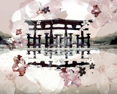 Digital Arts titled "China Garden" by Art Moé, Original Artwork, Digital Painting