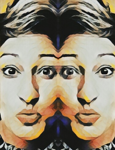 Portrait Коллажи под названием "Portrait" - Art Moé, Подлинное произведение искусства, 2D Цифровая Работа